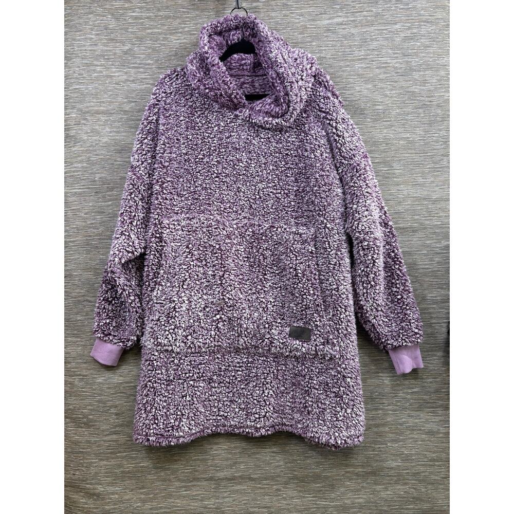 Catalonia Purple Wearable Blanket Hoodie Non-Standard Adult Sleeves Cozy Sherpa